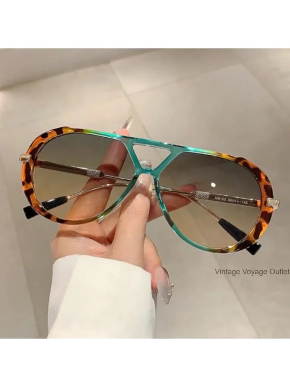 Oversized Pilot Sunglasses for Women Men Trendy Large Big Double Beam Designer